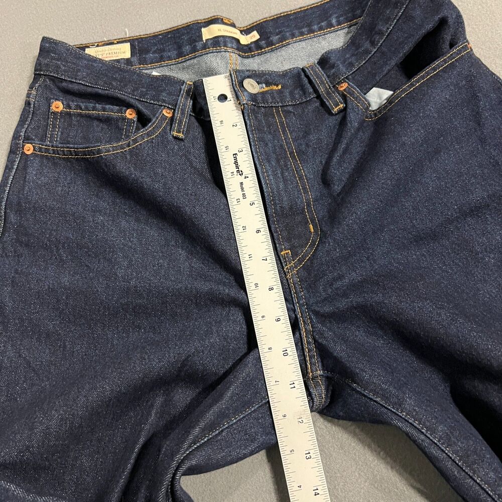 Levi's XL Baggy Straight Jeans Women's 29 X 29 Blue Denim Dark Wash 5-Pockets - Picture 10 of 14